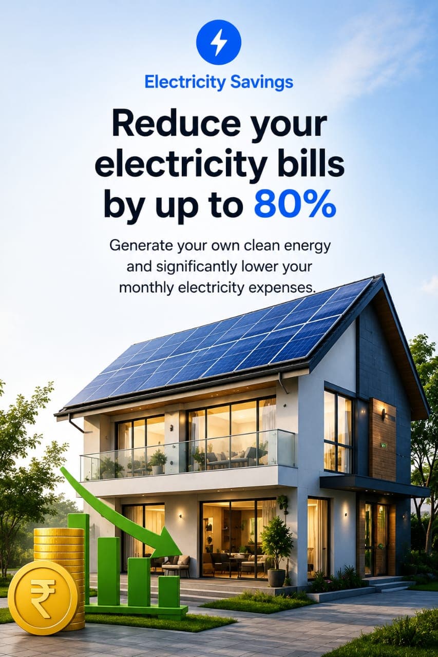 Reduce your electricity bills by up to 80%