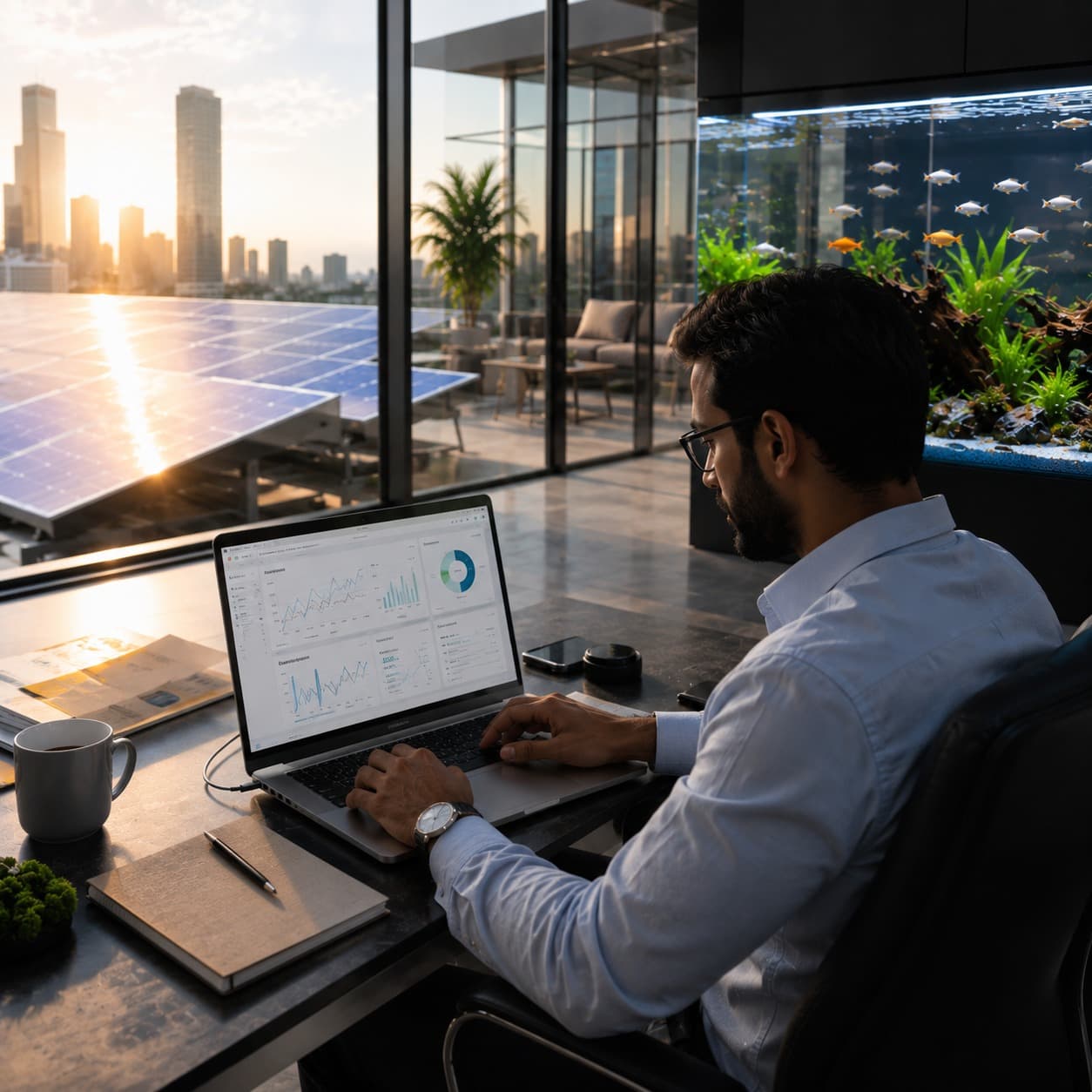 Sun & Shadow Group renewable energy, aquarium and digital marketing solutions